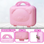 3-Digit Number Lock Kids Bear-Shaped Hard Shell Storage Carry Case with Handle