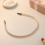 Trendy metal crystal hair band