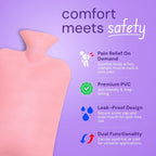 Premium Quality Rubber Hot Water Bag (31 x 19 Cm / 1 Pc)