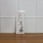 Premium Silver-Finish Metal Bal Krishna Eating Makhan Keychain (1 Pc)