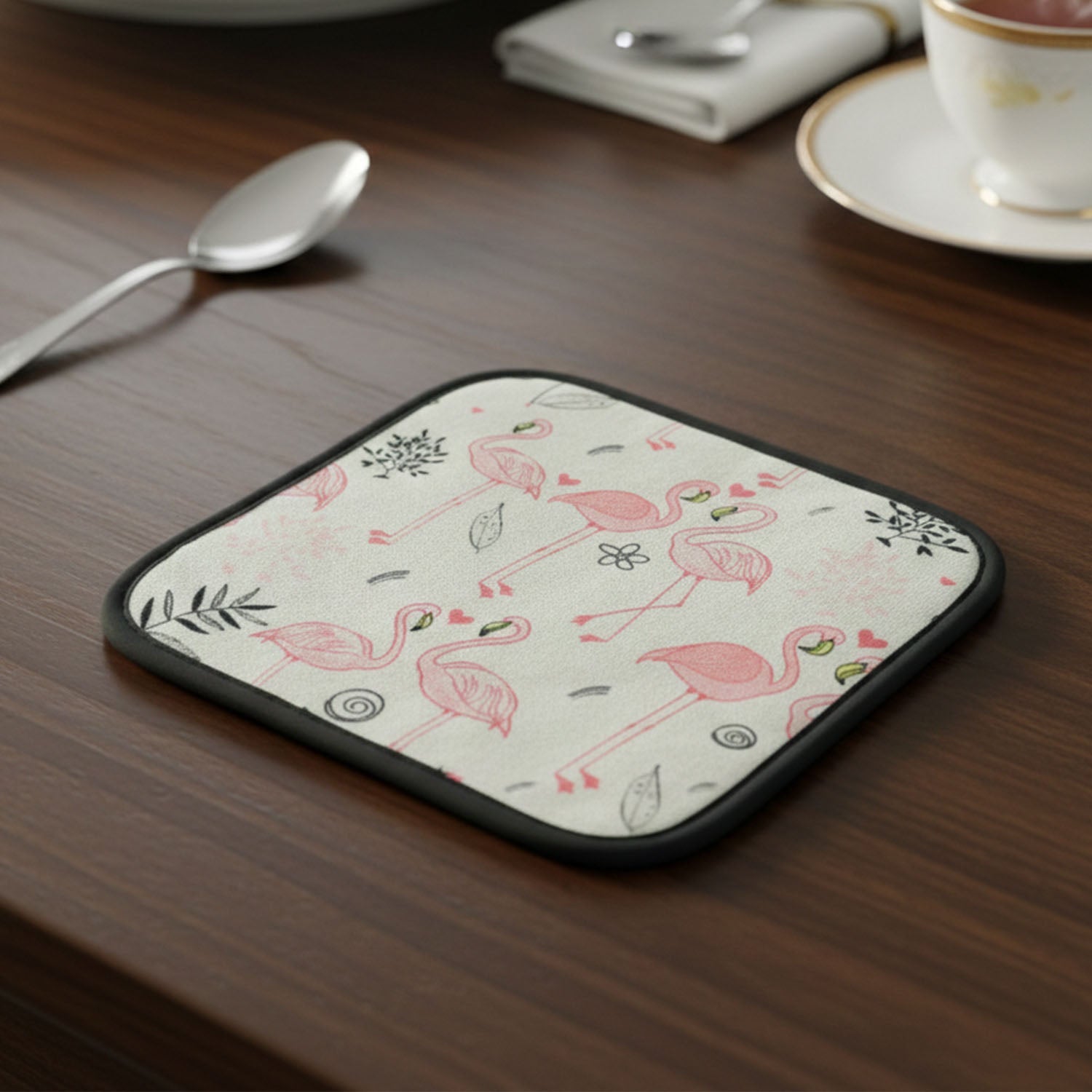 Printed Kitchen Pot Holder Heat Resistant Mat (20×20 Cm)