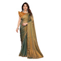 Generic Women's Georgette Printed Saree With Unstitched Blouse 5.5Mtr (Green)