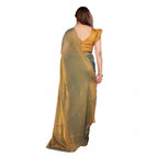 Generic Women's Georgette Printed Saree With Unstitched Blouse 5.5Mtr (Green)