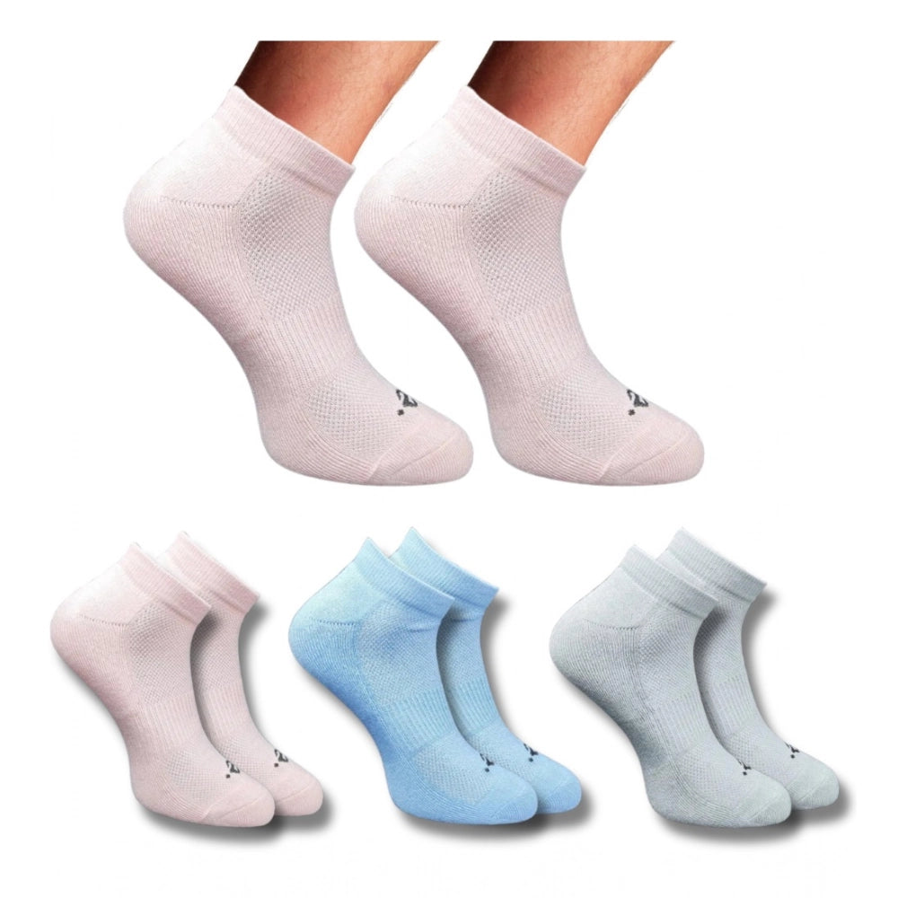 Generic 3_Pair Set Unisex Casual Cotton Printed Low Cut Socks (Multicolor)