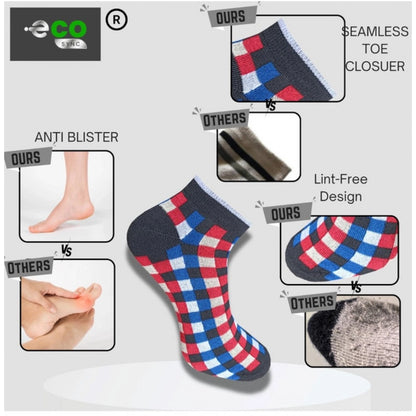 Generic 3_Pair Set Unisex Casual Cotton Printed Low Cut Socks (Multicolor)