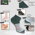 Generic 3_Pair Set Unisex Casual Cotton Printed Low Cut Socks (Multicolor)