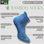 Generic 4_Pair Set Unisex Casual Bamboo Cotton Printed Ankle Length Socks (Multicolor)