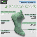 Generic 4_Pair Set Unisex Casual Bamboo Cotton Printed Ankle Length Socks (Multicolor)