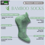 Generic 4_Pair Set Unisex Casual Bamboo Cotton Printed Ankle Length Socks (Multicolor)