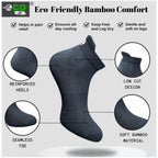 Generic 4_Pair Set Unisex Casual Bamboo Cotton Printed Ankle Length Socks (Multicolor)
