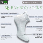 Generic 4_Pair Set Unisex Casual Bamboo Cotton Printed Ankle Length Socks (Multicolor)