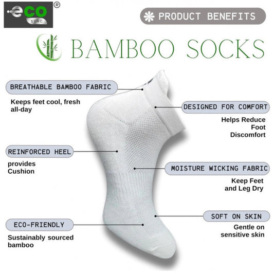 Generic 4_Pair Set Unisex Casual Bamboo Cotton Printed Ankle Length Socks (Multicolor)