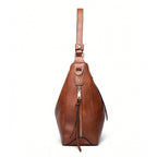 Generic Women's PU Leather Zipper Handbag