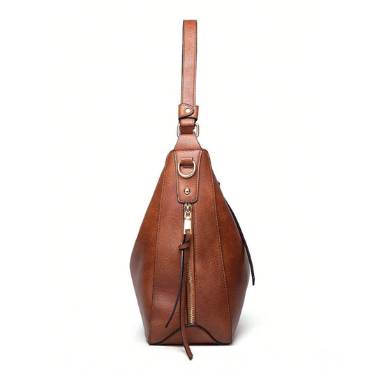 Generic Women's PU Leather Zipper Handbag