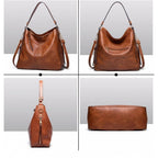 Generic Women's PU Leather Zipper Handbag