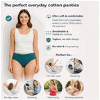 Generic Pack of_9 Women's Cotton Solid Hipster Panty (Multicolor)