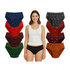 Generic Pack of_9 Women's Cotton Printed Hipster Panty (Multicolor)