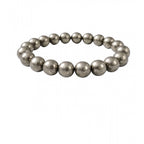Generic Natural Crystal 8mm Pyrite Bracelet  (Grey)