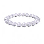 Generic Natural Crystal 8mm Clear Quartz Bracelet (White)