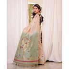 Generic Women's Blended_Cotton Woven_Motifs Saree With Unstitched Blouse 5.5Mtr (Rama_Green)