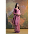 Generic Women's Blended_Cotton Woven Saree With Unstitched Blouse 5.5Mtr (Pink)