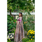 Generic Women's Faux_Tussar Geometric_Print Saree With Unstitched Blouse 5.5Mtr (Purple)
