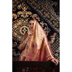 Generic Women's Organza Woven Saree With Unstitched Blouse 5.5Mtr (Purple)