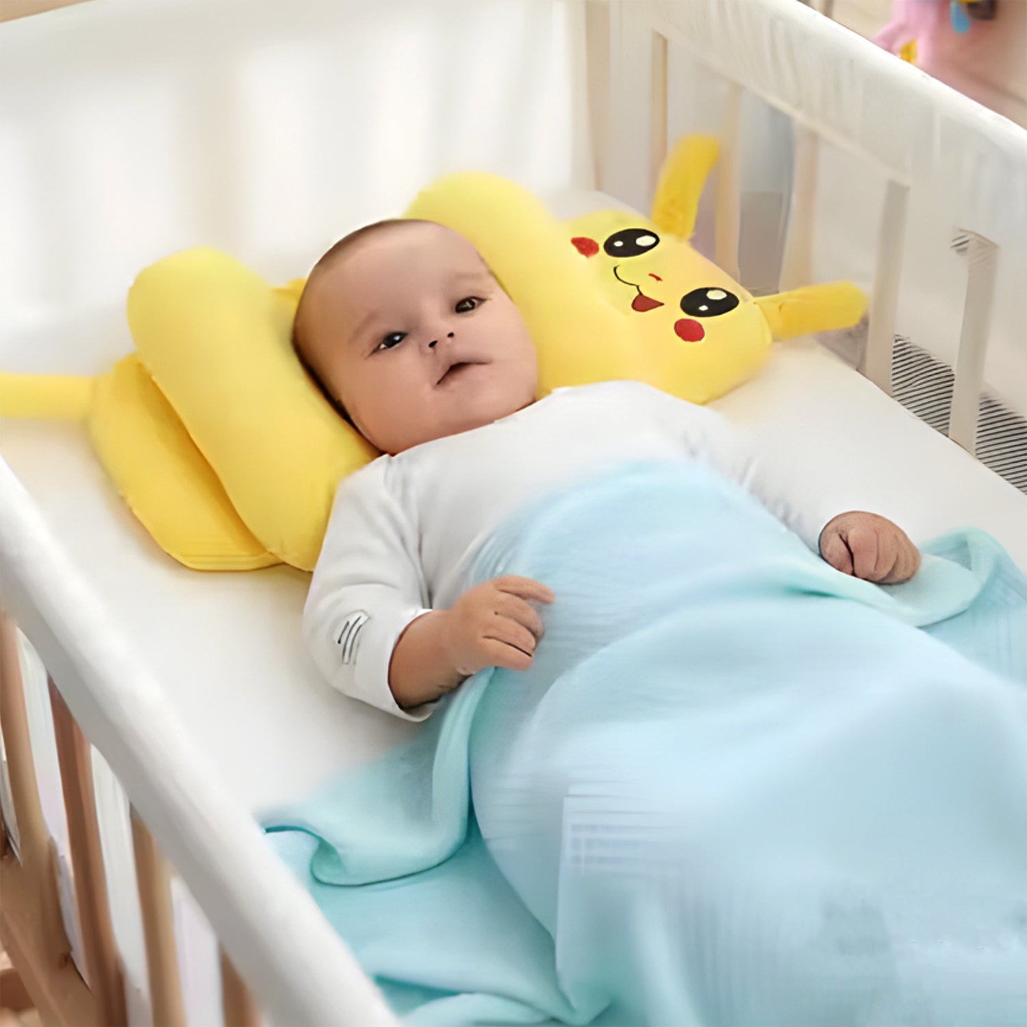 Baby Sliding Pillow with Soft Support Design (1 Pc / Mix Color)