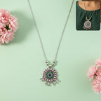 Enamel pendant necklace
