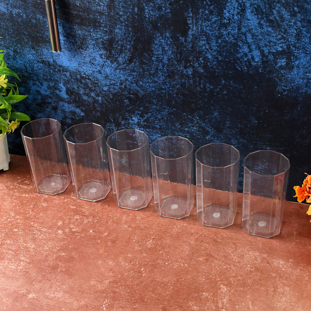 Apex Merino N Glass Unbreakable Plastic Drinking Glass Set (6pc300ml) Approx