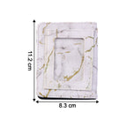 Compact Marble Finish Snap Button Card Holder Wallet (1 Pc)