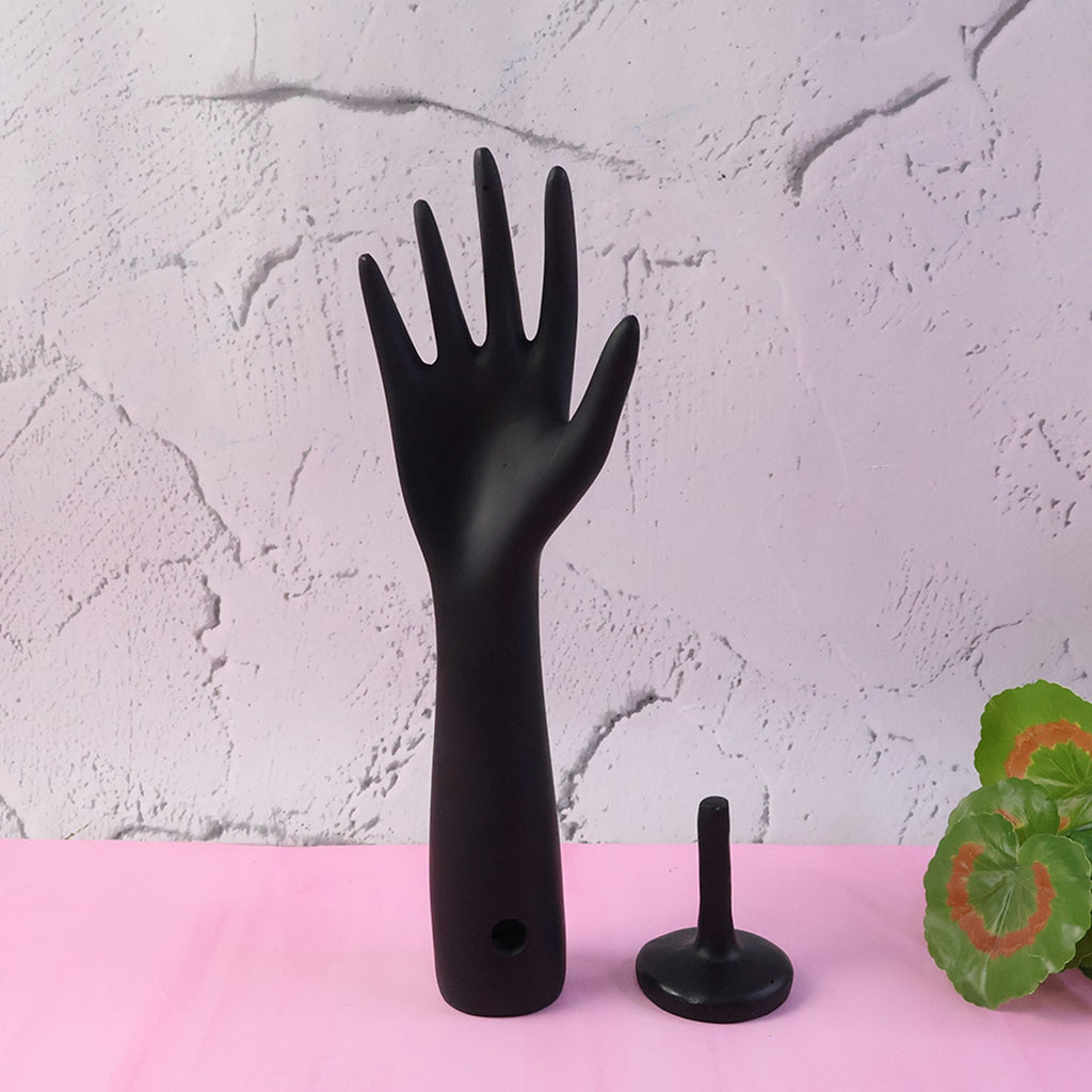 Elegant Black Hand-Shaped Jewelry Display Stand (1 Pc)