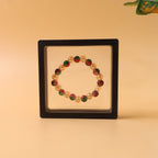 Multicolor Glossy Bead Stretch Bracelet  (1 Pc)