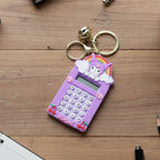 Cute Cartoon Kuromi Calculator Keychain with Mini Digital Display (1 Pc)