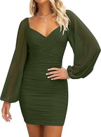 SpringSummer Atmospheric Long-Sleeve Dress