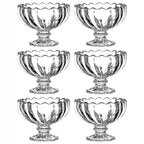 Glass Ice Cream Bowls Glass Dessert Cups For Sundae (6 Pcs)
