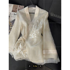 New Chinese-style Heavy Embroidery Shirt Womens Traditional Chinese-style Top