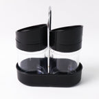 Apex Helix Salt N Pepper 2-piece Plastic Jar Set With Stand