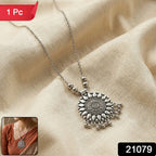 Oxidized sun pendant        
