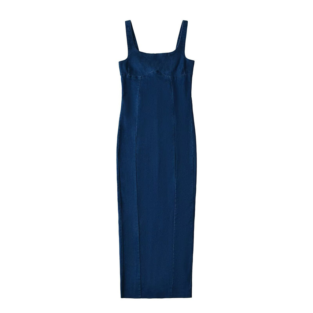Women's Zippered Vest-Style Suspender Dress