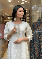 Luxe Russian Silk Jacquard Suit Set with Zari Dupatta-1