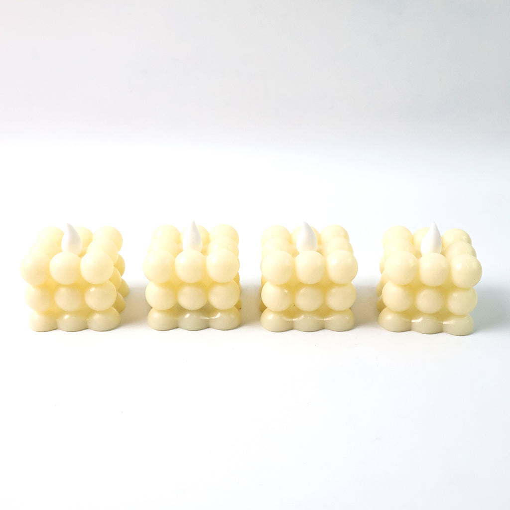 Decorative Led Bubble Candles (4 Pc  Set)