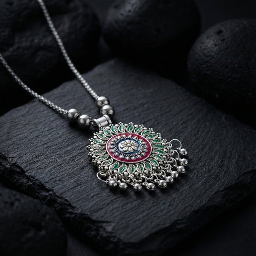 Floral mandala pendant

