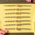 Metal Rakhi Bracelet For Brother Chain Rakhi With Wording (Mix Design 1 Pc)